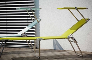 Dreibeinliege Amigo 40+ mit Sonnenblende aus Aluminium, Aqua