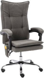 vidaXL Massage-Bürostuhl Grau Stoff [20372]