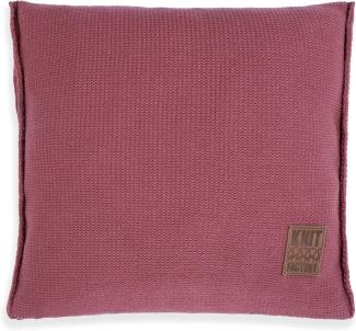 Knit Factory Uni Kissen 50x50 cm Glatt Rot