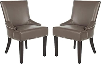 SAFAVIEH Set of 2 Wooden Dining Chairs, in Clay
