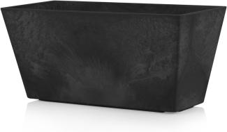 TrendLine Blumenkasten Ella mit Drainage schwarz 17x17cm Blumenkasten Blumentopf