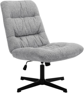 Vente-unique - Drehsessel - melierter Stoff - Grau - SELENDO