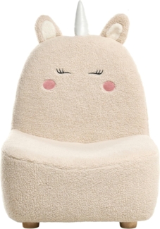 Kindersessel Einhorn LULEA Bouclé Hellbeige