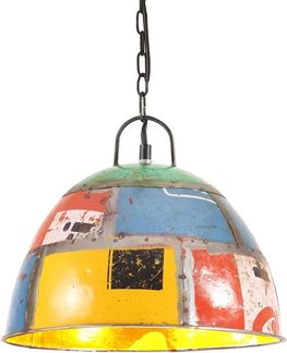 vidaXL Hängelampe Vintage Industriestil 25 W Mehrfarbig Rund 31 cm E27 320550