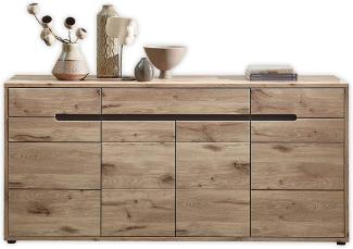 Sideboard BELLANO Anrichte Eiche natur graphit mit Softclose