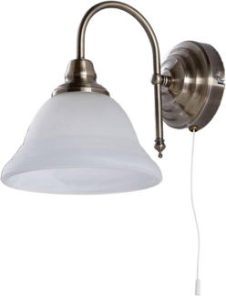 Lindby Wandleuchte Hanna, Glas Weiß IP20, 1 x 40 W