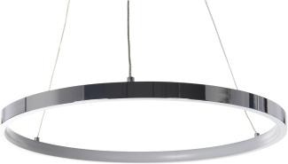 'Jordan' Hängelampe LED Silber Metall dia. 40 cm Pendelleuchte für Esszimmer für Schlafzimmer für Wohnzimmer