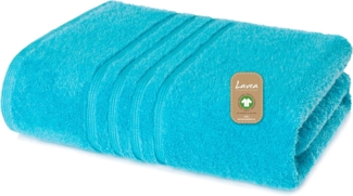 Lavea Badetuch Bali Duschtuch 100x150 cm Duschtuch 70x140 cm, Weiches Bio-Baumwollfrottee (1-St), pflegeleicht, GOTS-zertifiziert, extra saugstark mit 500g/m²