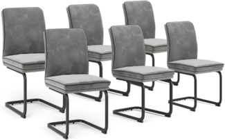 Freischwinger Eleganza Hellgrau 6er Set Vicco