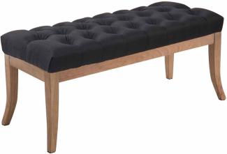 Sitzbank Ramses Stoff antik-hell 100 cm schwarz