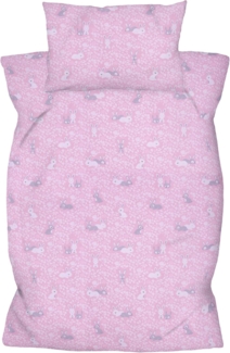 Amilian Kinderbettwäsche Babybettwäsche - Bettbezug 100x135 cm, Kopfkissenbezug 40x60 cm, 2 teilig, 100% Baumwolle