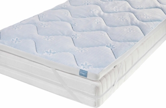 XDREAM, Topper kühlender Topper, 90x200, 140x200, 180x200 cm und weitere Größen, 6 cm hoch, ergonomischer Matratzentopper mit kühlendem Effekt