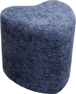 KARE Design Hocker Lovely, Blau, Sitzhocker, Ablage, Herzform, Wohnzimmer, Flur, 36 x 34 x 35 cm (H/B/T)