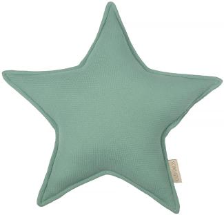 KraftKids Sternkissen Doppelkrepp Grün Jade, 45 cm großes Kuschelkissen, Deko-Kissen für das Kinder-Zimmer