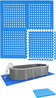 eyepower Bodenmatte 1m² Poolmatte aus 4 großen EVA Matten - Rutschfeste Poolunterlage