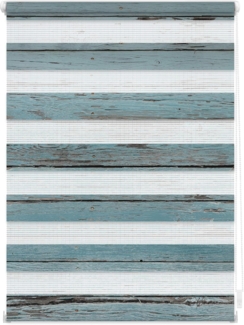 Lichtblick Sonnenschutzsysteme GmbH Doppelrollo mit Motiv Bretter Vintage Petrol 80 cm x 150 cm (BxL) Bretter-Vintage-petrol. 330 verschiedene Motive; Klemm- und schraubbar; Lichtdurchlässig und blickdicht