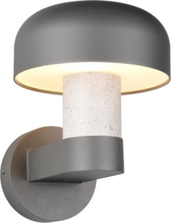 Moderne Außenwandleuchte FRASER Anthrazit & Betonoptik, Höhe 24cm