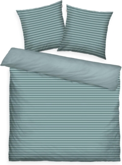 TOM TAILOR HOME Bettwäsche MEDIUM STRIPES in Gr. 135x200 cm, 155x220 cm oder 200x220 cm, Renforcé, 3 teilig, new bedroom, mit farbigem Markenreißverschluss