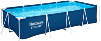 Steel Pro™ Frame Pool ohne Pumpe 400 x 211 x 81 cm , dunkelblau, eckig