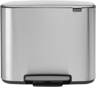 Brabantia Bo Treteimer 11 plus 23 L Abfalleimer, Metall, Matt Steel Fingerprint Proof, 54 x 36. 5 x 44 cm