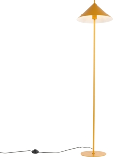 Qazqa Stehlampe Triangolo, ohne Leuchtmittel, E27, Gelb, Design, Stahl, 1-flammig