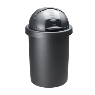 ROTHO Mülleimer Roll Bob runder Mülleimer 30l mit Deckel, Kunststoff (PP)