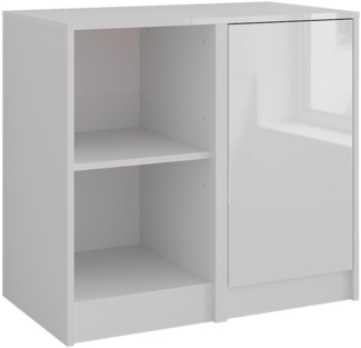 Kommode Sherry Weiß/Weiß Hochglanz 80.2 x 76 cm 2 Teile Vicco