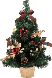 Sarcia. eu Künstlicher Weihnachtsbaum KLEIN künstlicher Weihnachtsbaum rot-gold im Topf geschmückt 50 cm