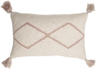 Lorena Canals 'Oasis' Kissen gestrickt klein rosa/beige