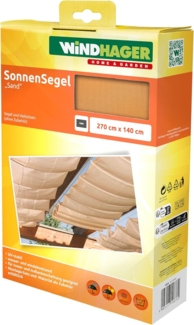 Windhager Sonnensegel für Seilspanntechnik, Wintergarten und Terrassen Beschattung, Seilspannmarkise, 270x140 cm, 10876