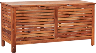 Aufbewahrungsbox RIVIERA Akazienholz 130 cm 48 cm Dunkler Holzfarbton