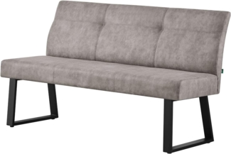 DUBI Möbel Essbank JOY, mit Federkernbox gepolstert, mit Rückenlehne, 160cm, Metallgestell