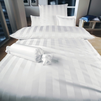 Curt Bauer Damast Bettwäsche Como weiß|140x200 cm + 70x90 cm