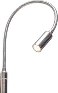 kalb Bettleuchte 3W LED Leseleuchte Nachttischlampe Bettlampe Leselampe dimmbar, 1er Set chrom, warmweiß