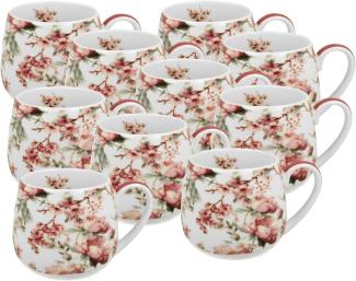 DUO FLORAL Fassbecher 430 ml NOEMI WHITE New Bone China Porzellan