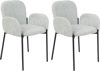 Esszimmerstuhl 2er Set ALBEE Mintgrün