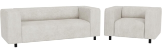 S-Style Möbel Polstergarnitur 2+1 Gustav aus Cord-Stoff mit bequemem Sitz, (1x2-Sitzer-Sofa, 1x Sessel)
