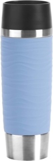 EMSA 'Travle Mug Waves' Isobecher, Edelstahl, hellblau, 500 ml