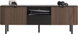 TV-Lowboard Timzemt 150 02 (Farbe: Nuss / Schwarz)