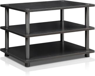 Furinno TV-Schrank mit 3 Ablageflächen, holz, Schwarz, 37. 08x59. 94x41. 15 cm