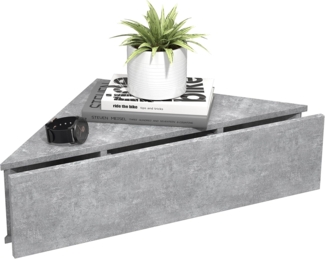 VCM Nachttisch Usal 918294 Beton-Grau H. 15 x B. 60 x T. 43 cm