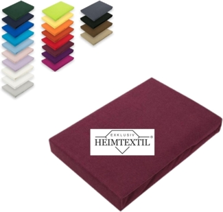 Microfaser Marke Spannbettlaken 90 - 100 x 200 cm + 30 cm Bordeaux