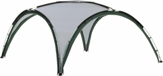 Coleman Event Shelter, Deluxe 4,6x4,6 m, Pavillon wasserdicht, stabiles Partyzelt mit Stahlgestänge, Gazebo, Eventzelt, Sonnenschutz SPF 50+, hellgrau-grün