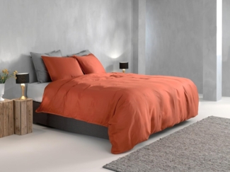 Zo!Home Bettwäsche Satinado 135x200 100% Baumwolle Mako-Satin Copper Orange