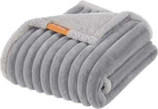 Feandrea Hundedecke, wasserdichte Decke, S, 73 x 63 cm, für Minihunde, beidseitig verwendbar, Hundesofa waschbar, taubengrau-hellgrau PPBDE033G01