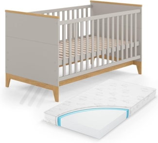 Vitalispa Kinderbett Cashmere-Eiche 143.2 x 81 cm, mit Matratze, Malia