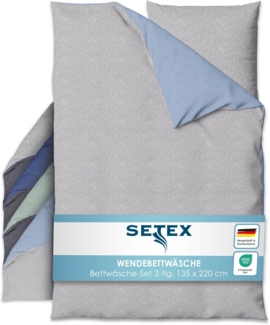 SETEX Wendebettwäsche Feinbiber, Biber, 2 teilig, mit Wendefunktion