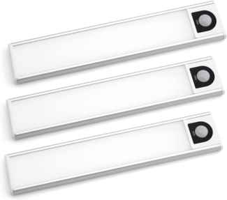 PRECORN LED Nachtlicht 3er Set LED Lichtleiste USB-C wiederaufladbar Schranklicht