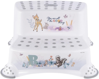Keeeper Tritthocker zweistufig mit anti-rutsch-funktion bambi nordic white