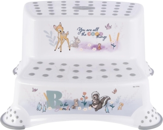 Keeeper Tritthocker zweistufig mit anti-rutsch-funktion bambi nordic white